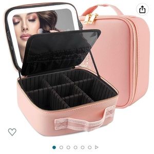 NWOT travel cosmetic bag with light